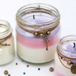 DIY scented candles made with natural ingredients for a calming home atmosphere.