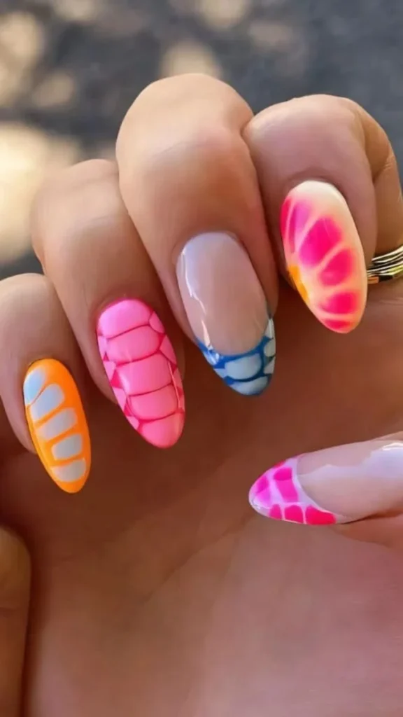 Colorful summer nails with cute and simple designs for the bright season.