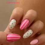 Cute back to school nails featuring adorable animal print designs