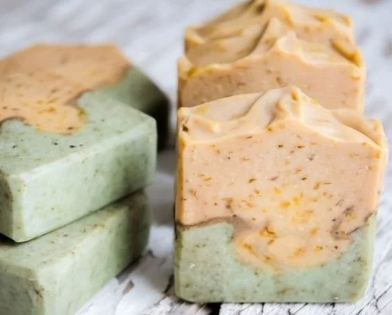 Homemade dandelion soap made using the whole plant for natural scents.