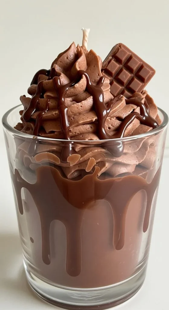 Decadent chocolate dessert layered in a glass bowl, perfect for special occasions.
