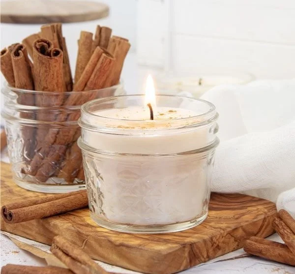 Homemade DIY cinnamon candles for natural fragrance and easy crafting.