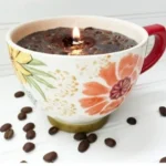 DIY coffee candle made from natural ingredients for a cozy aroma