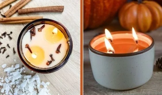 DIY fall candles for a cozy home scent