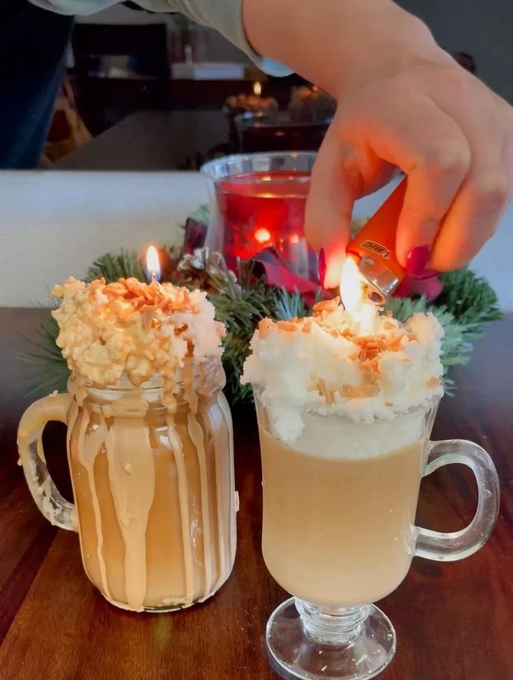 DIY hot cocoa candles for a cozy winter atmosphere