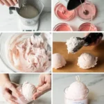 Colorful DIY ice cream candles made from wax in various flavors