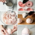 Layered DIY ice cream candles made with soy wax for beginners