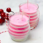 DIY Peppermint Swirl Candle project for kids during the Christmas season
