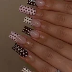 Colorful DIY polka dot nail designs featuring various cute nail art ideas.