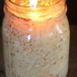 DIY cinnamon candle in a cozy setting