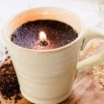 Easy DIY coffee candles with whole coffee beans tutorial for beginners