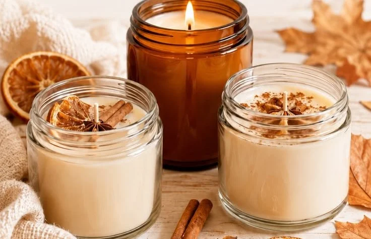 Easy fall scented candle recipes for a cozy home tutorial