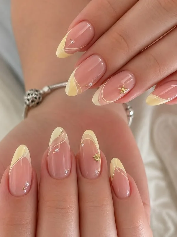 Elegant French nails design showcasing a classic manicure style.