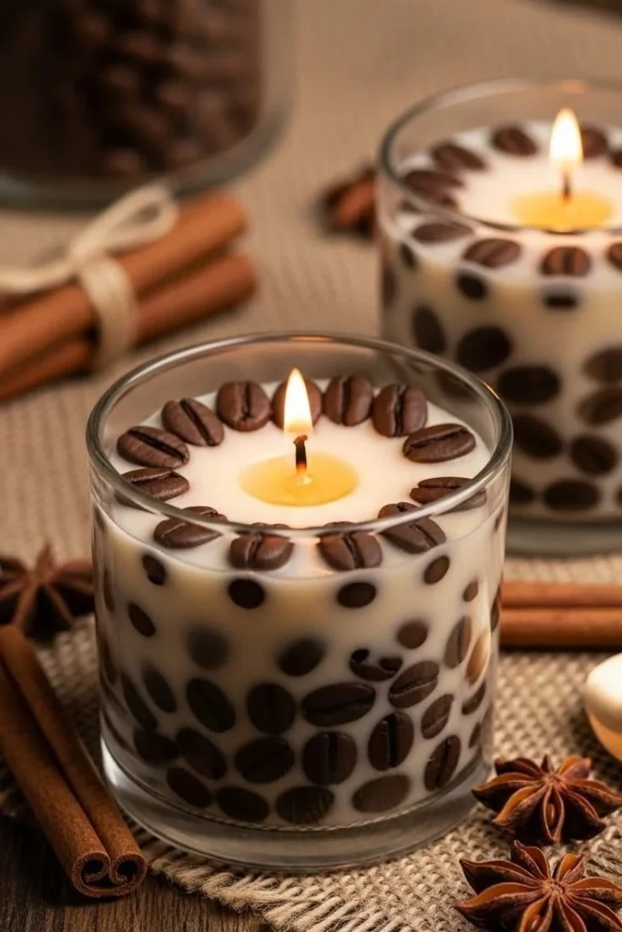 DIY candles in glass cups for home decor and natural living