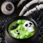 Halloween cauldron candle DIY project using soy wax for beginners