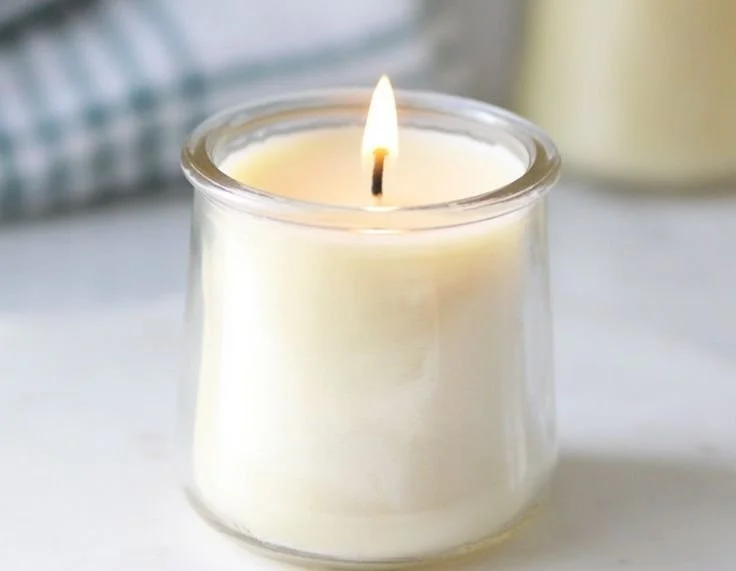 Homemade beeswax candles with essential oils for a relaxing atmosphere