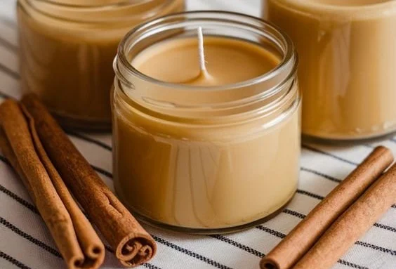 Homemade candles in various shapes and scents for a cozy home atmosphere