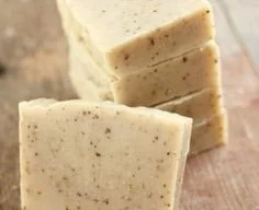 Homemade coffee scrub soap recipe with natural ingredients for refreshing skin