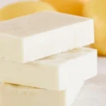 Homemade goat milk soap bars made using the melt and pour method