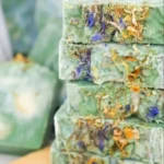 Homemade Irish Spring Soap with natural ingredients and fresh scent.