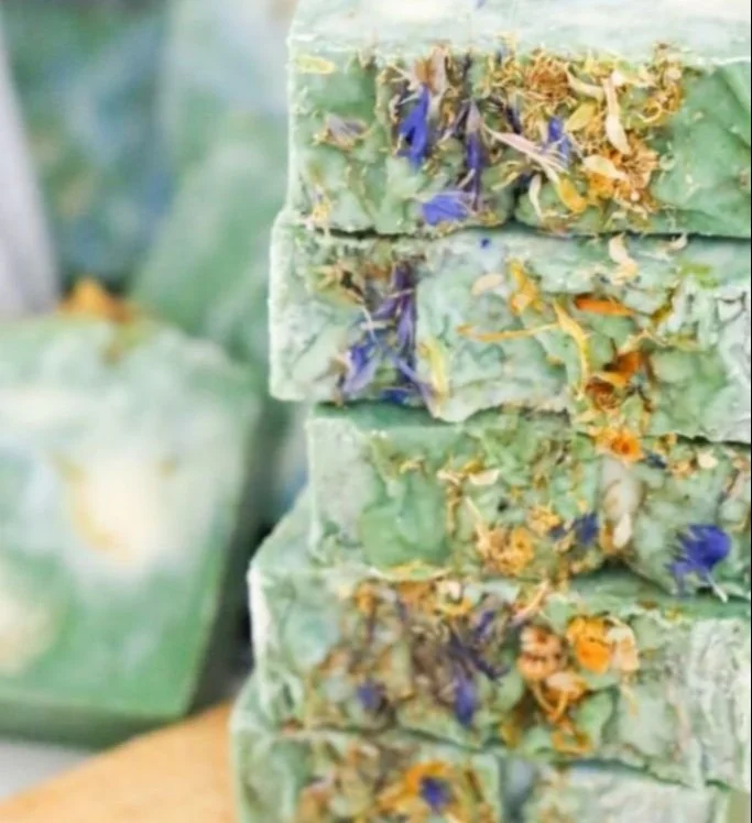 Homemade Irish Spring Soap with natural ingredients and fresh scent.
