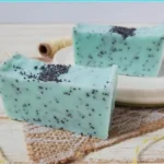 Homemade Mint Poppy Seed Soap created by beginners and crafters.