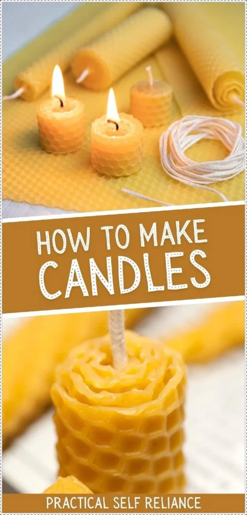 Person making candles using natural ingredients and molds.