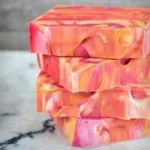 DIY Citrus Summer Punch Swirl Soap for beginners with vibrant colors