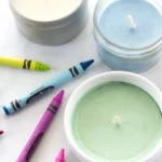 DIY crayon candles made with soy wax at home