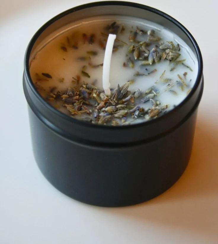 Eco-friendly Lavender Beeswax Candles for a calming atmosphere.