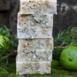 Lime and Cedarwood Soap bars with a refreshing masculine scent