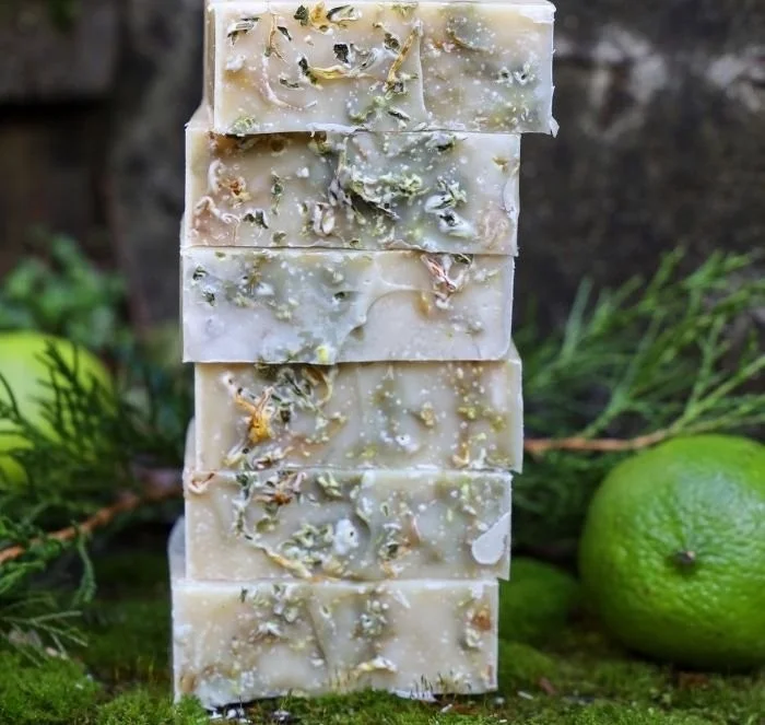 Lime and Cedarwood Soap bars with a refreshing masculine scent
