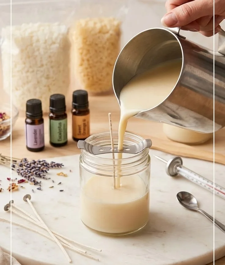A beginner's guide to making candles at home with step-by-step instructions.