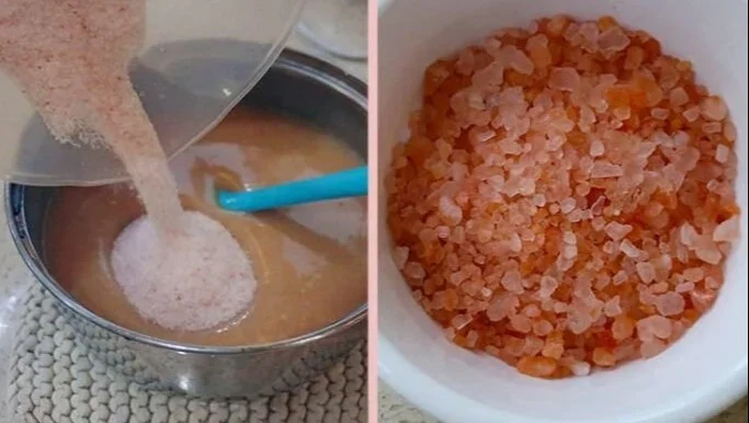 Homemade pink Himalayan salt soap for healthy skin and natural living