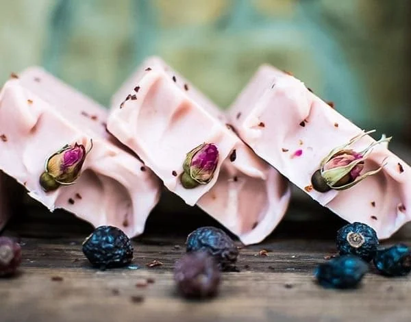 Handmade rose hip soap bars for sensitive skin, perfect for DIY beauty enthusiasts.