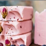 Homemade rosehip cold process soap crafted by beginners