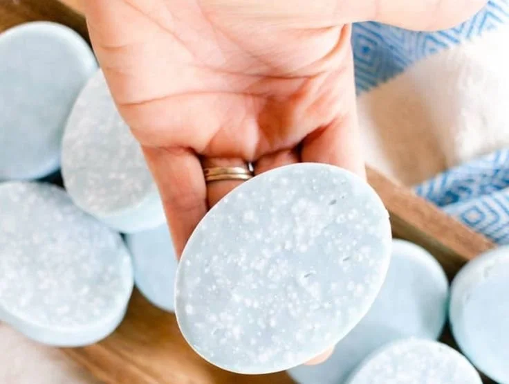 Homemade sea salt soap bar crafted using a beginner-friendly recipe.