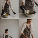 Busy mom making soap at home with safe and easy techniques