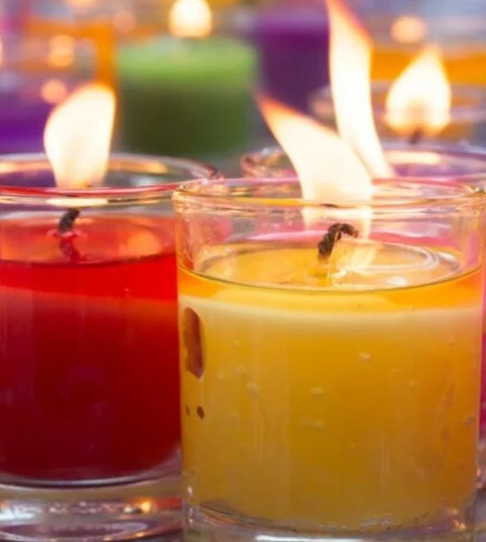 DIY scented candles made at home with natural ingredients