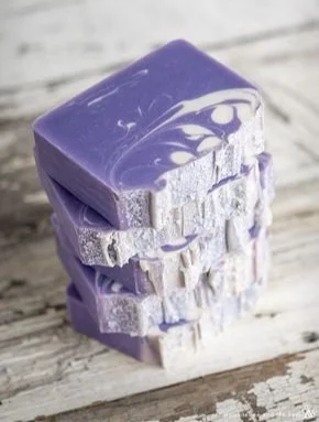 Handmade Sugar Plum Christmas soap for winter soap making ideas.