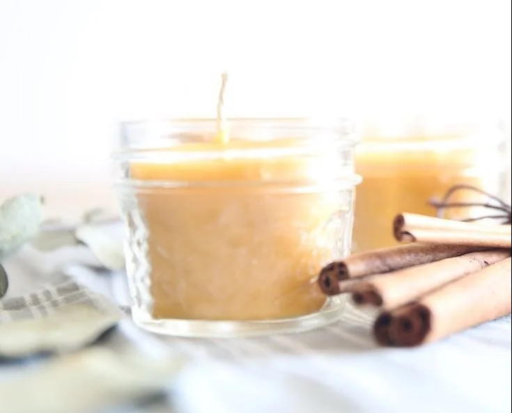 Homemade beeswax candles crafted as thoughtful gifts