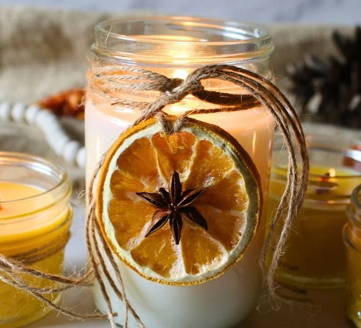 Homemade mason jar candles for gifts, events, and personal use.