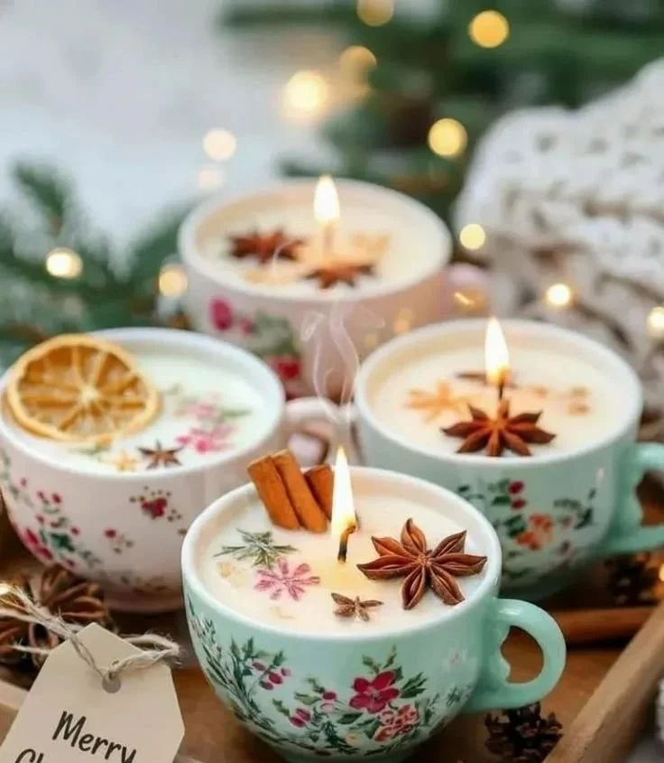 Unique DIY Christmas gifts including handmade candles and gift ideas.