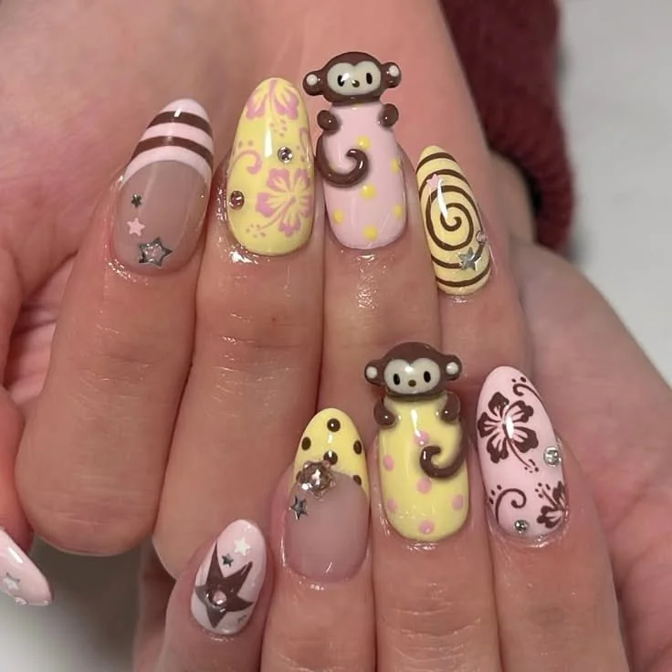Creative animal nails designs showcasing wild styles and trends.