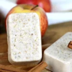 Apple Cinnamon Oatmeal Soap made with an easy melt and pour recipe
