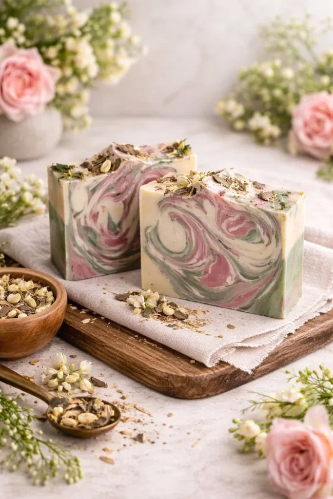 Bloom & Vine Soap bar with floral design and natural ingredients