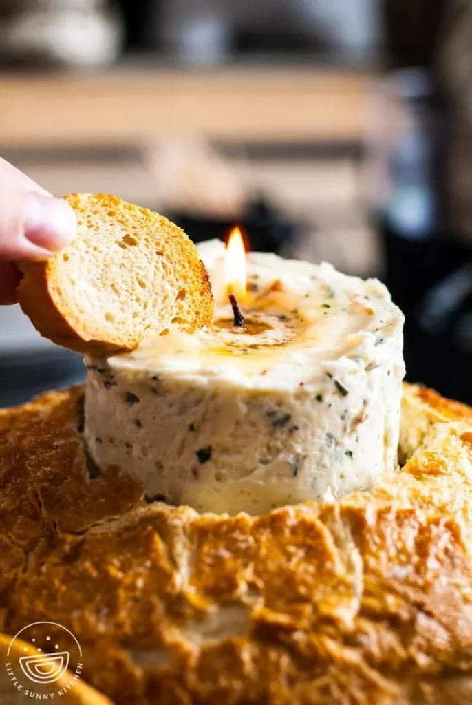 Delicious butter candle made with garlic butter for edible candles