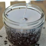 Homemade chocolate brownie candle with natural scents for beginners.