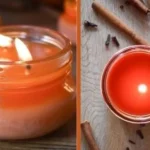 DIY fall candles creating a warm and inviting atmosphere in home decor