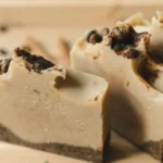 Homemade goat milk coffee cold soap bars crafted with nourishing ingredients
